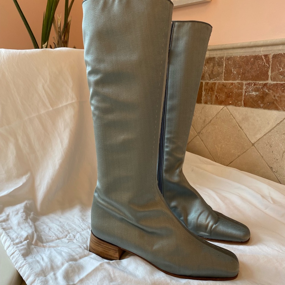 Satin boots